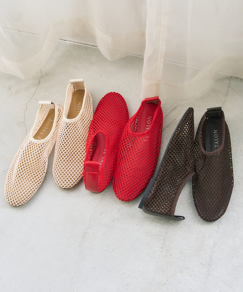 LE TALON（ル タロン） シューズ ハイバンプネットフラット レディース