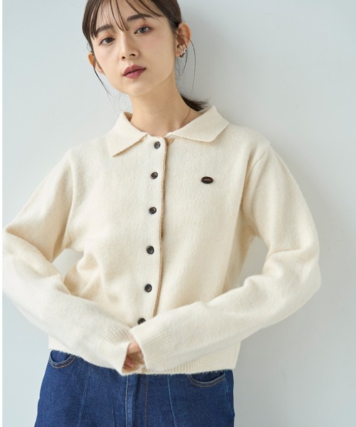 「mil」 ニットカーディガン ONESIZE ブラウン レディース_画像2