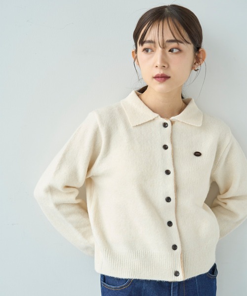 「mil」 ニットカーディガン ONESIZE ブラウン レディース_画像3