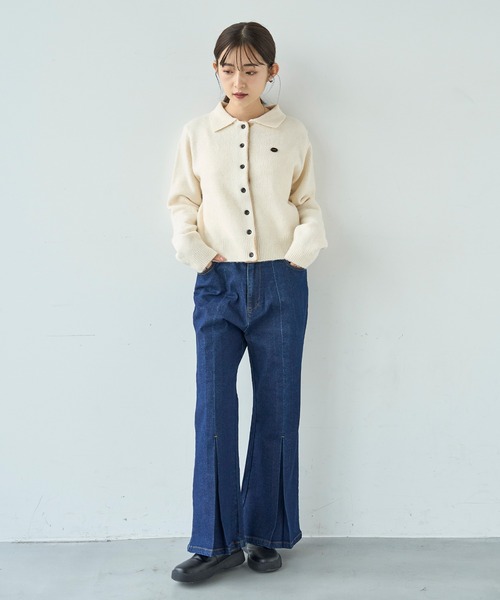 「mil」 ニットカーディガン ONESIZE ブラウン レディース_画像4