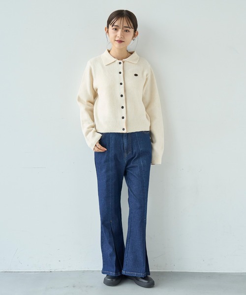 「mil」 ニットカーディガン ONESIZE ブラウン レディース_画像7