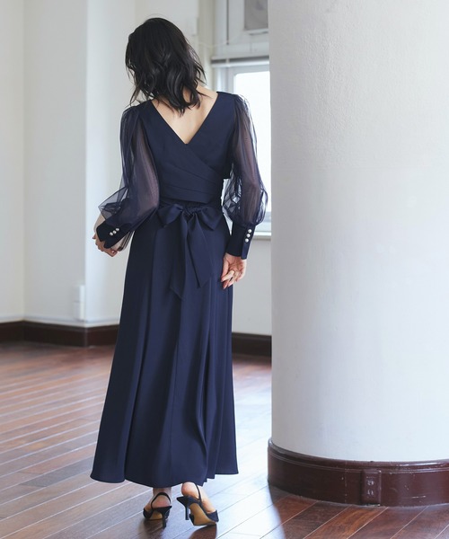 「RUIRUE BOUTIQUE」 ドッキングワンピース L ネイビー レディースの画像