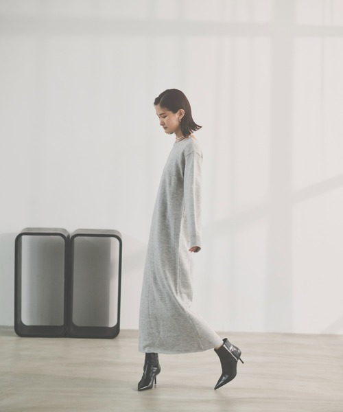 「HANNE」 ニットワンピース FREE グレー レディース_画像2