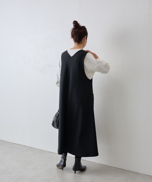 「BEARDSLEY」 ノースリーブワンピース S ベージュ レディース_6
