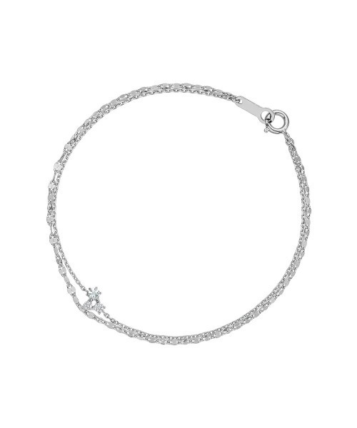 Silver925 アクアマリン ブレスレット 3月 誕生石 3月誕生石】silver925 ディープブルー アクアマリンのブレスレット ac