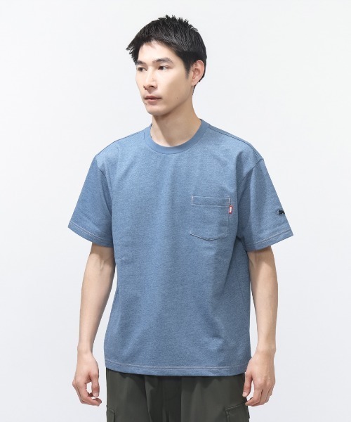 PUMA（プーマ） tシャツ PUMA ESS ELEVATED デニム ライク SS Tシャツ