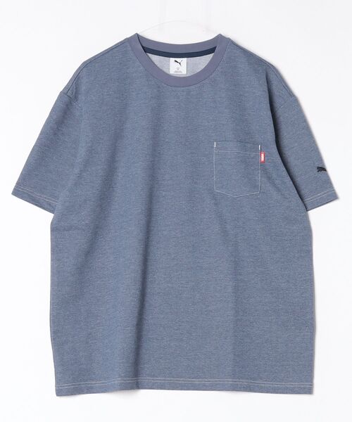 PUMA（プーマ） tシャツ PUMA ESS ELEVATED デニム ライク SS Tシャツ