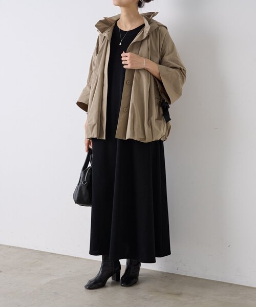 BEARDSLEY 31900円　裏毛　フレア　ロング ワンピース BEARDSLEY（ビアズリー） 長袖ワンピース 1 キャメル レディース