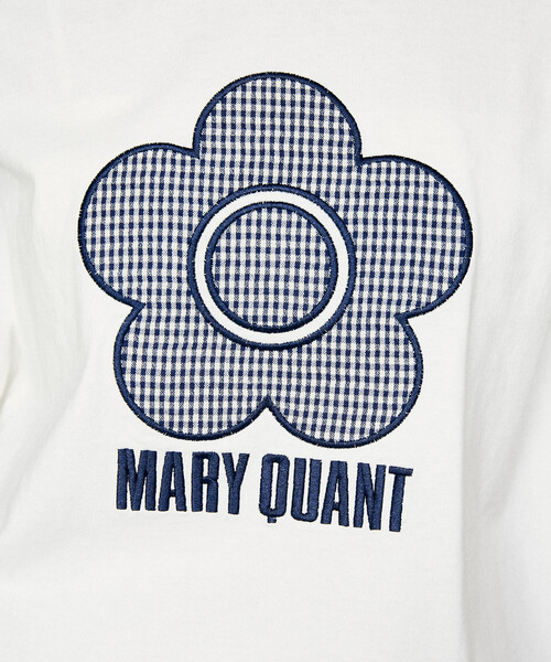マリークワント デイジー Tシャツ 非売品 トップス ブラック 黒 MARY QUANT × PUBLUX/マリークワント 異素材デイジーアートTシャツ