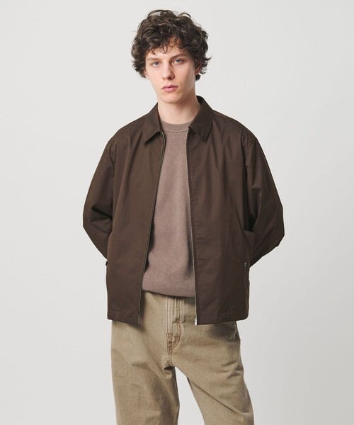 【新品】ユナイテッドアローズ ハリントンブルゾンXL ダークブラウン UNITED ARROWS（ユナイテッドアローズ） ブルゾン アウター スムース