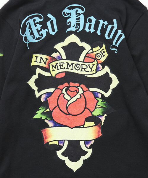 Ed Hardy スカル＆バラのストーンパーカー FREAK'S STORE（フリークスストア） パーカー 限定展開 Ed Hardy