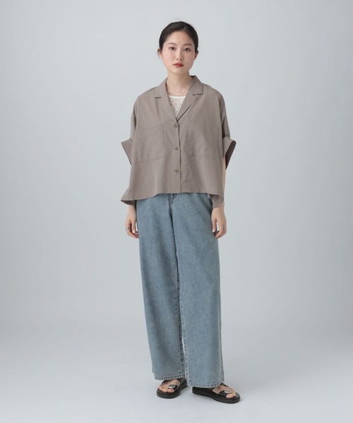 LEPSIM（レプシィム） tシャツ ストレッチレース5分袖T 672392
