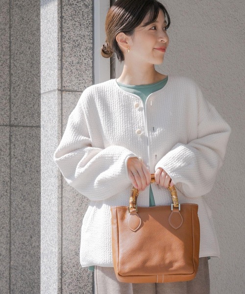 「URBAN RESEARCH DOORS」 ノーカラージャケット MEDIUM アイボリー レディースの画像
