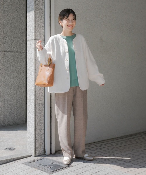 「URBAN RESEARCH DOORS」 ノーカラージャケット MEDIUM アイボリー レディースの画像