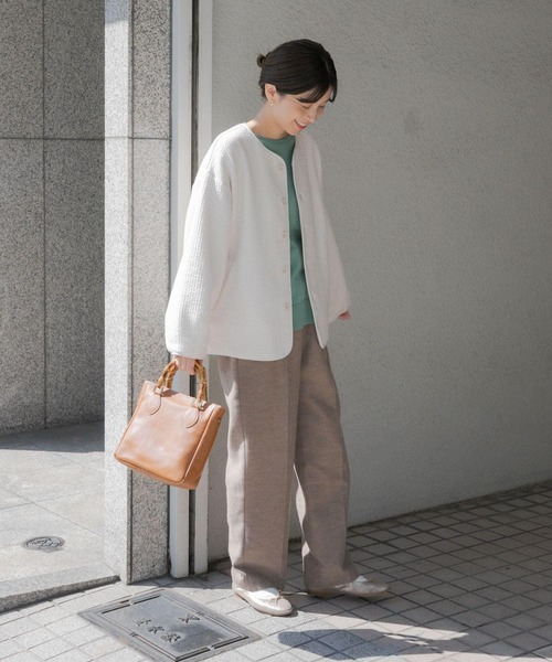 「URBAN RESEARCH DOORS」 ノーカラージャケット MEDIUM アイボリー レディースの画像