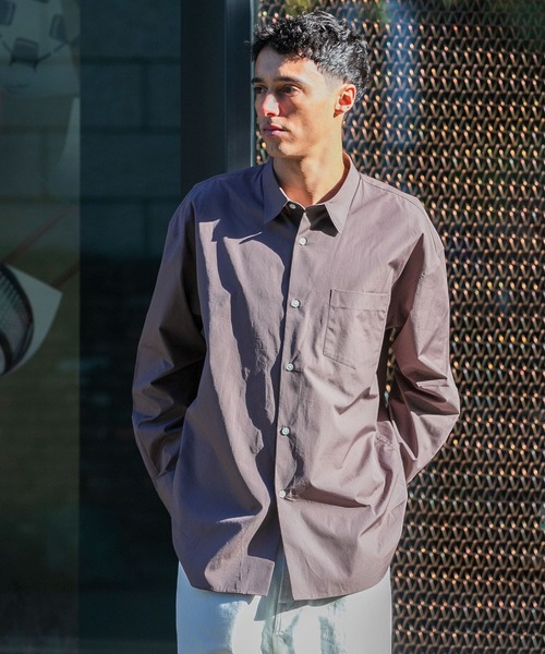 「THOMAS MASON」 長袖シャツ「URBAN RESEARCHコラボ」 LARGE ロイヤルブルー メンズの画像