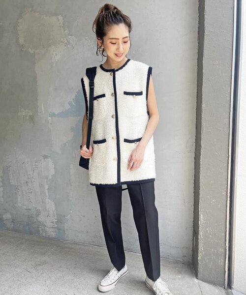 「Spick & Span」 スラックス 40 グレー レディース_画像8