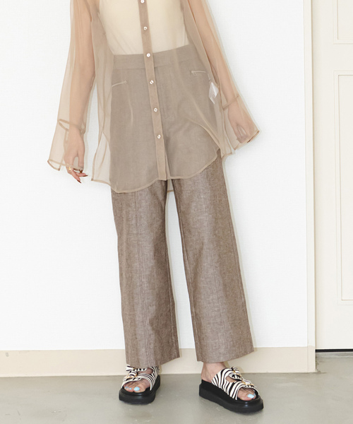 「U by SPICK&SPAN」 パンツ 36 ブラウン レディース_画像5