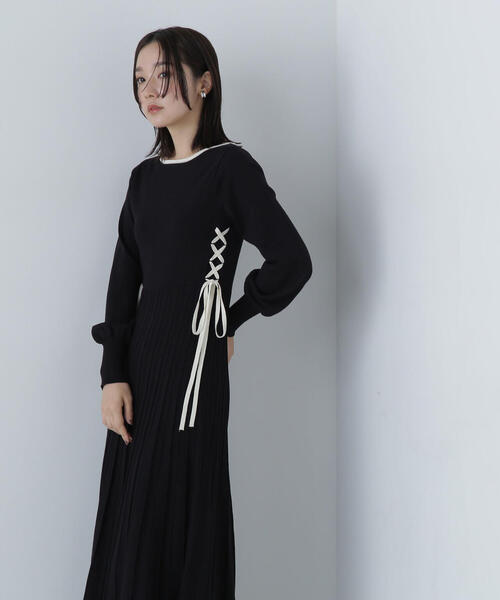 「NATURAL BEAUTY BASIC」 ニットワンピース MEDIUM パープル系その他 レディース_画像3