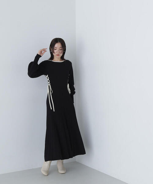 「NATURAL BEAUTY BASIC」 ニットワンピース MEDIUM パープル系その他 レディース_画像4