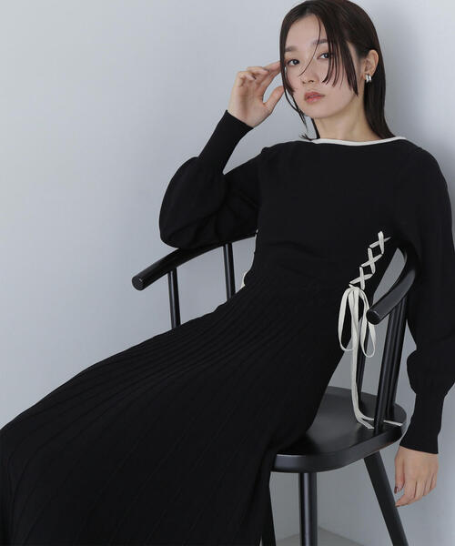 「NATURAL BEAUTY BASIC」 ニットワンピース MEDIUM パープル系その他 レディース_画像6