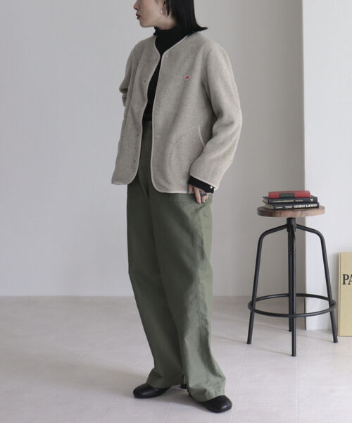 専用♥ダントン★ ノーカラージャケット(３８)ダークネービー Danton（ダントン） ノーカラージャケット 38 ブラック レディース