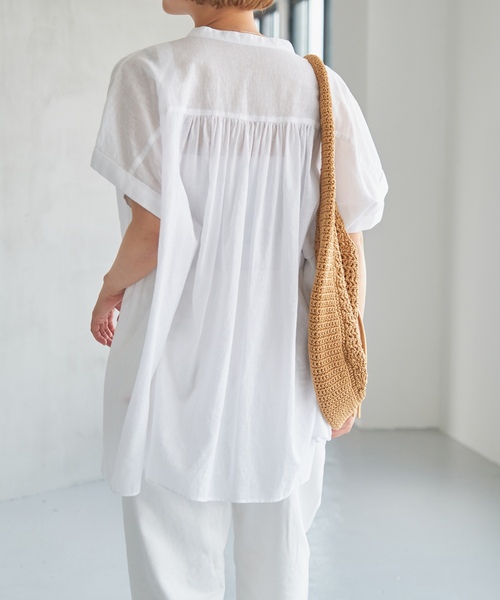 「Spick & Span」 半袖ブラウス FREE ネイビー レディース_画像2