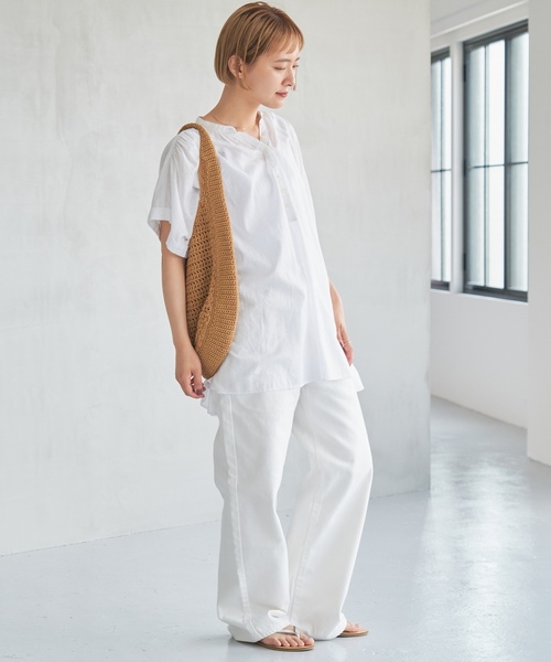 「Spick & Span」 半袖ブラウス FREE ネイビー レディース_画像5