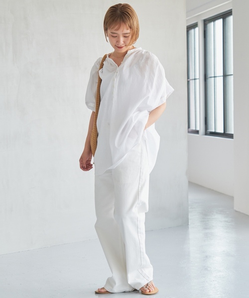 「Spick & Span」 半袖ブラウス FREE ネイビー レディース_画像6