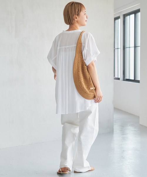 「Spick & Span」 半袖ブラウス FREE ネイビー レディース_画像7