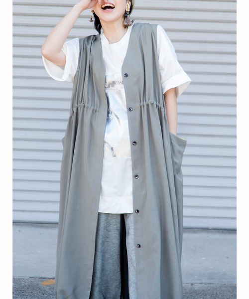 「OSMOSIS」 7分袖カットソー ONE SIZE ホワイト レディース_画像6