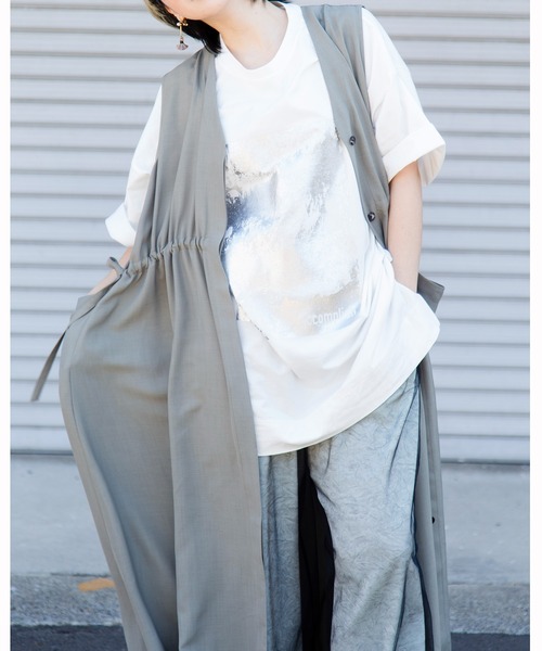 「OSMOSIS」 7分袖カットソー ONE SIZE ホワイト レディース_画像7