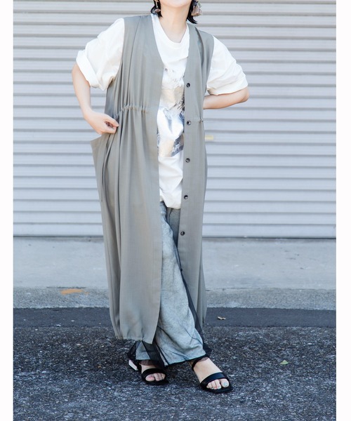 「OSMOSIS」 7分袖カットソー ONE SIZE ホワイト レディース_画像9
