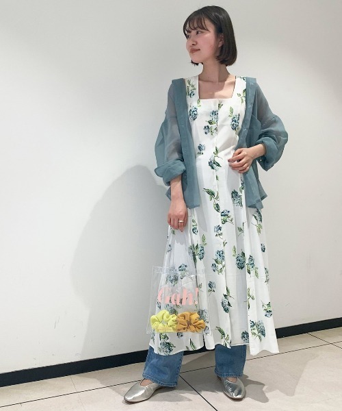 「MADEMOISELLE ROPE'」 長袖シャツ 38 ブラウン レディース_画像9
