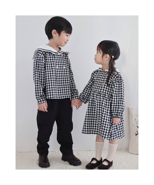 「apres les cours」 「KIDS」長袖ワンピース 140 アイボリー キッズ_画像4
