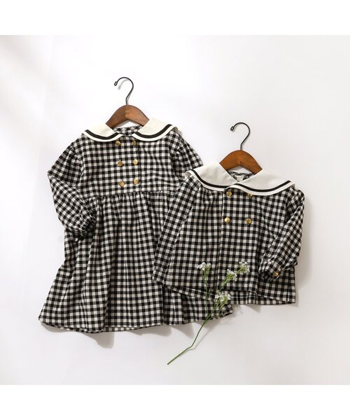 「apres les cours」 「KIDS」長袖ワンピース 140 アイボリー キッズ_画像6