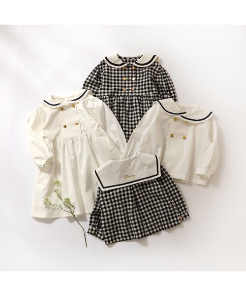 「apres les cours」 「KIDS」長袖ワンピース 140 アイボリー キッズ_画像8