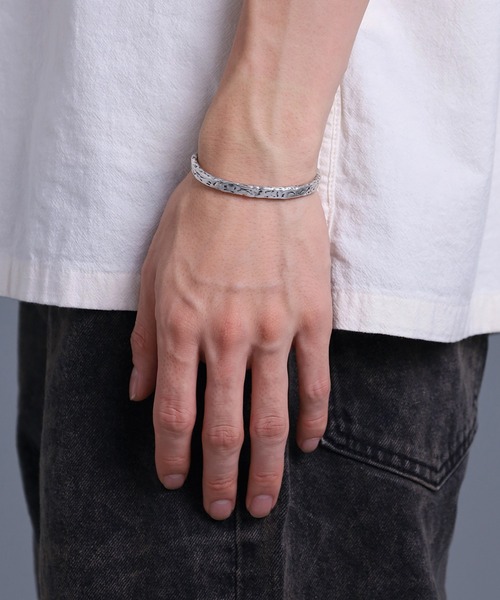 LION HEART フラットコア シルバー バングル ブレスレット LION HEART（ライオンハート） バングル “BASIC”フラットコアバングル