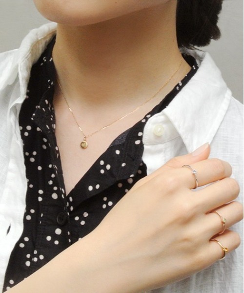va vendome aoyama ネックレス K10PG 「M」イニシャル コイン