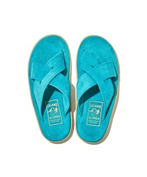 ISLAND SLIPPER サンダル / PT223/SUEDE TURQUOISE/レザー