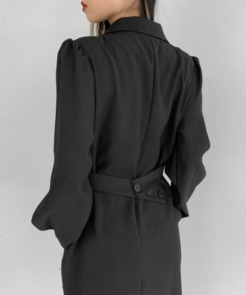 LVEU. ワンピース レディース Puff shoulder jacket style one