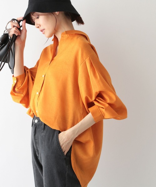 GLOBAL WORK（グローバルワーク） ブラウス シャツ 夏 フレンチリネン