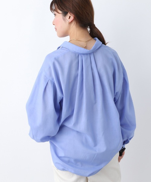 トップス kyanao GLOBAL WORK シャツ ブラウス フレンチリネンイージーケアシャツ