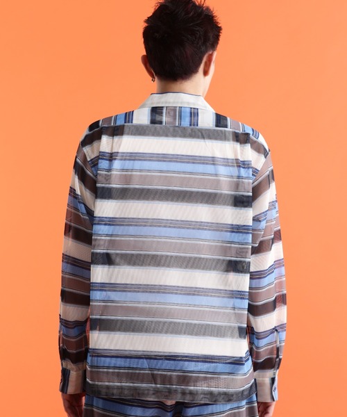 Schott N.Y.C シャツ Schott/ショット/PATTERNED MESH LS SHIRT