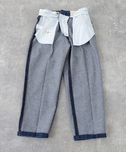 新品未使用タグ付き❗️【FARAH/Wideリネンデニムパンツ ワイド タック FARAH THREE TUCK WIDE PANTS - LINEN DENIM - Blog