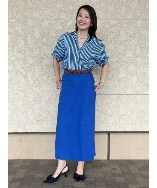 GAP シャツ ブラウス ストライプ クロップドシャツ レディース