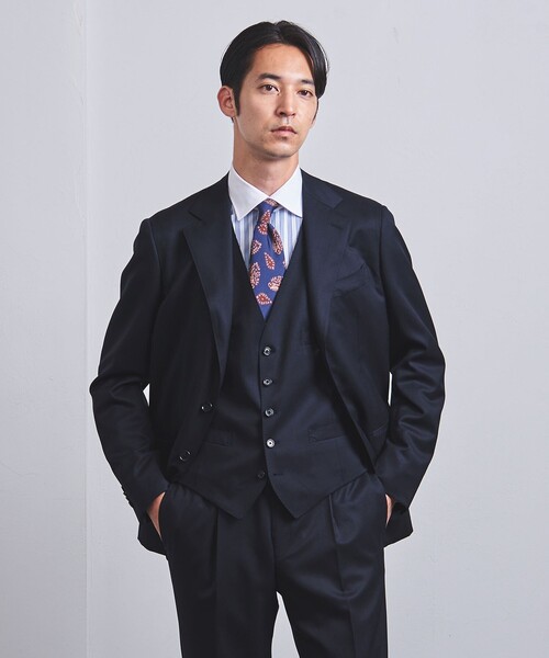UNITED ARROWS  ウールジレ UNITED ARROWS ベスト ジレ タスマニア ウール サージ 5ボタン