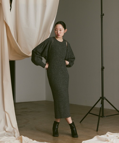 ワンピース bolero set knit dress/ボレロセットニット