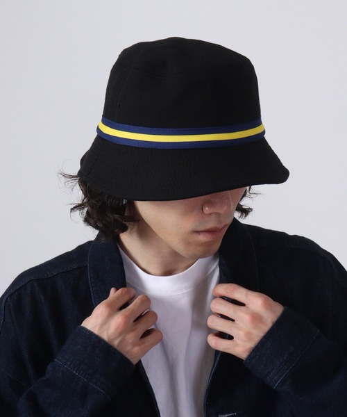 Fabulous 帽子 ハット fabulous ストライプテープバケットハット