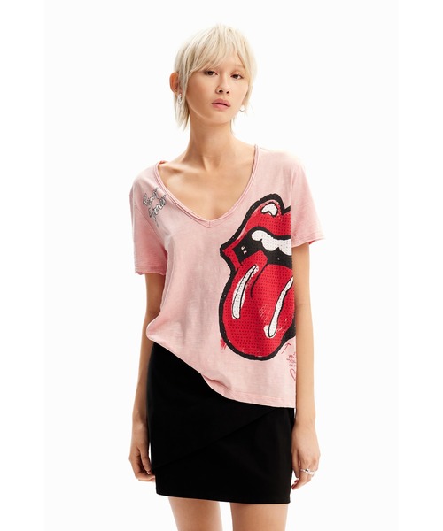 tシャツ 「The Rolling Stones」リブタンク レディース THE ROLLING STONES レディース タンクトップ/カジュアル/ザ